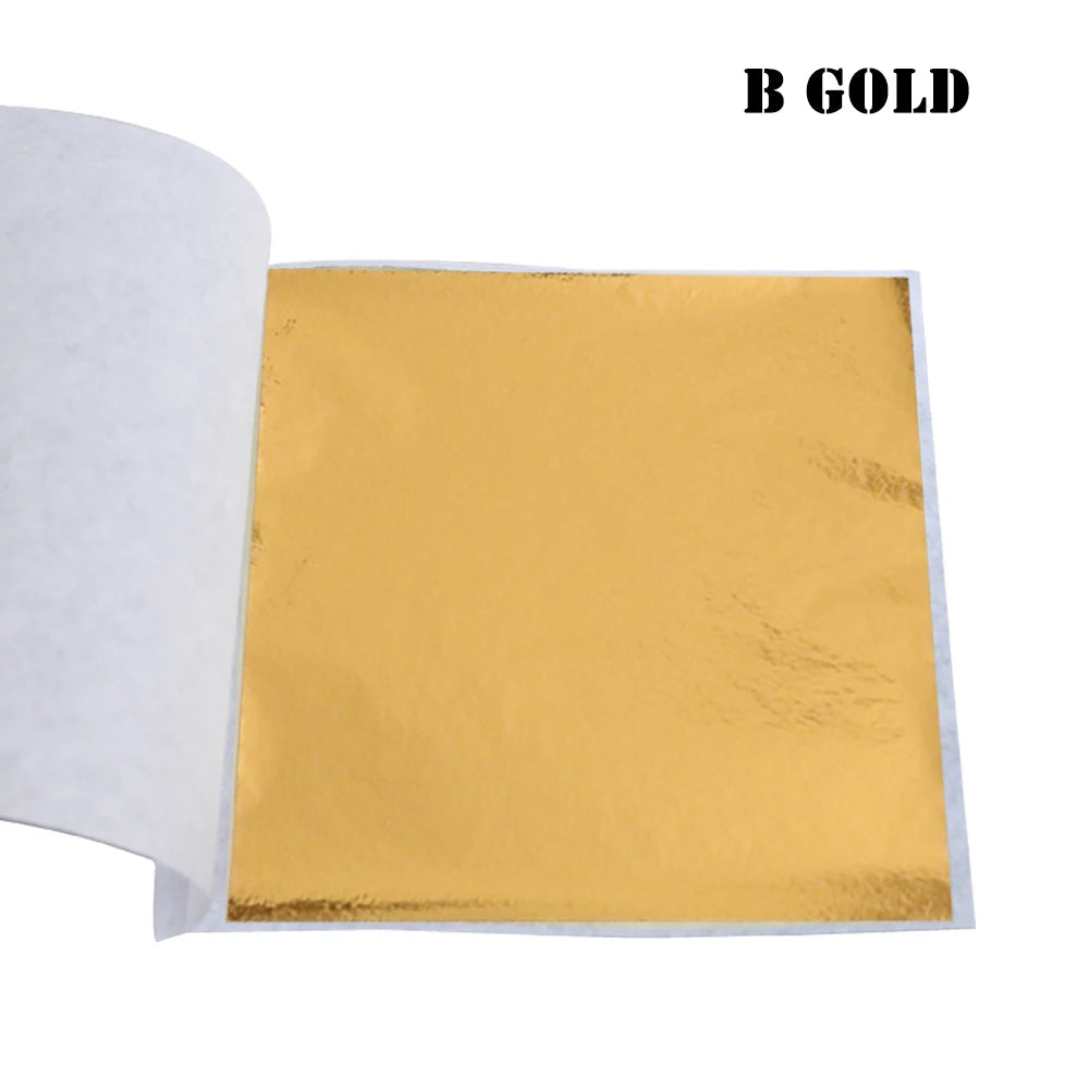 Imitation Gold Leaf Gild Foil 10Sheets 8x8.5cm