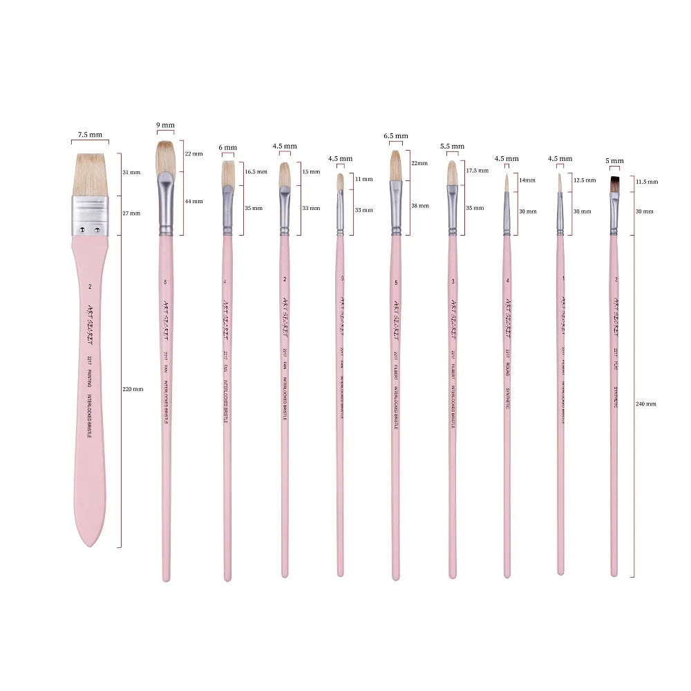ArtSecret Hog Bristle Brushes