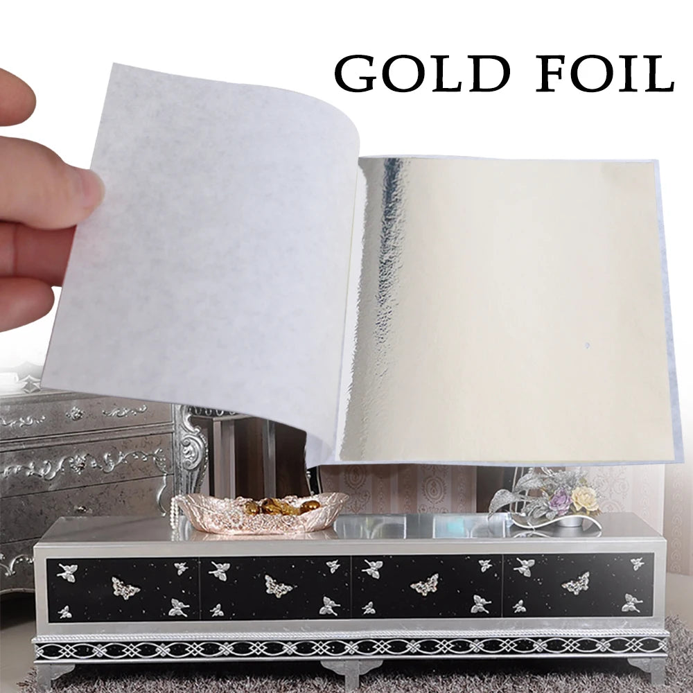 Imitation Gold Leaf Gild Foil 10Sheets 8x8.5cm