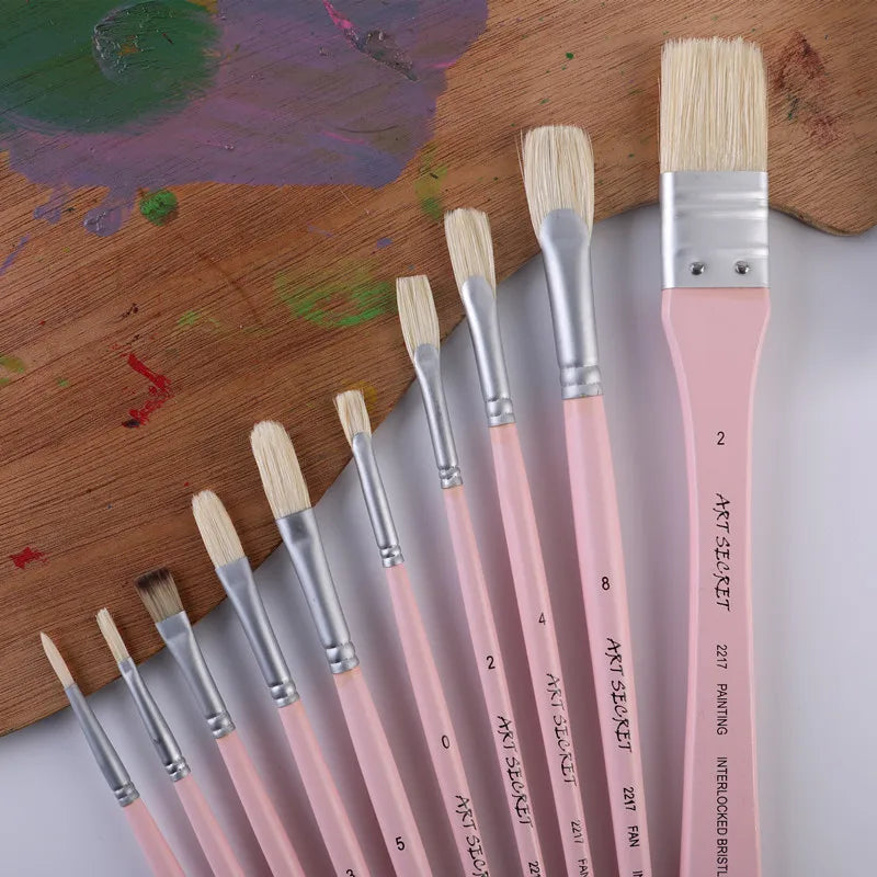 ArtSecret Hog Bristle Brushes