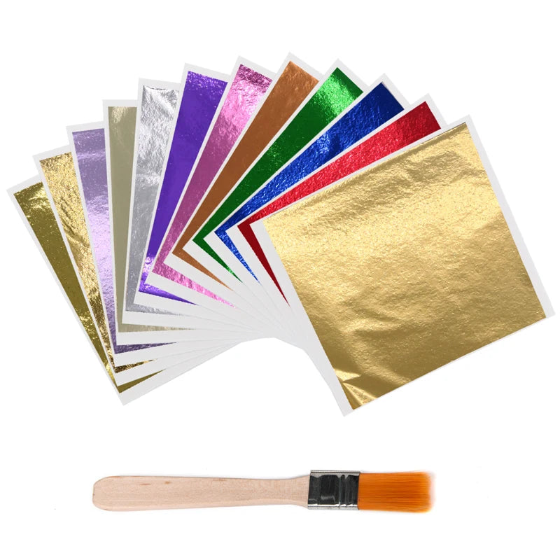 Imitation Gold Leaf Gild Foil 10Sheets 8x8.5cm
