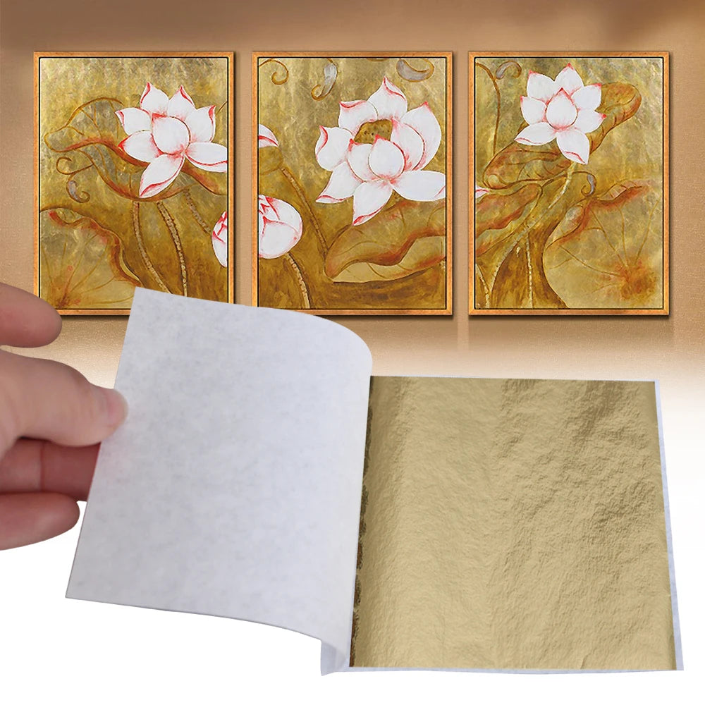 Imitation Gold Leaf Gild Foil 10Sheets 8x8.5cm