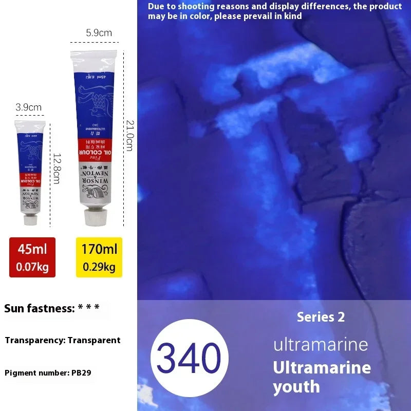 170ml Large Tubes Oil Paint Non-Toxic Excellent Tinting Strength Mixable for Canvas Painting Artists Beginners DIY Art Supplies