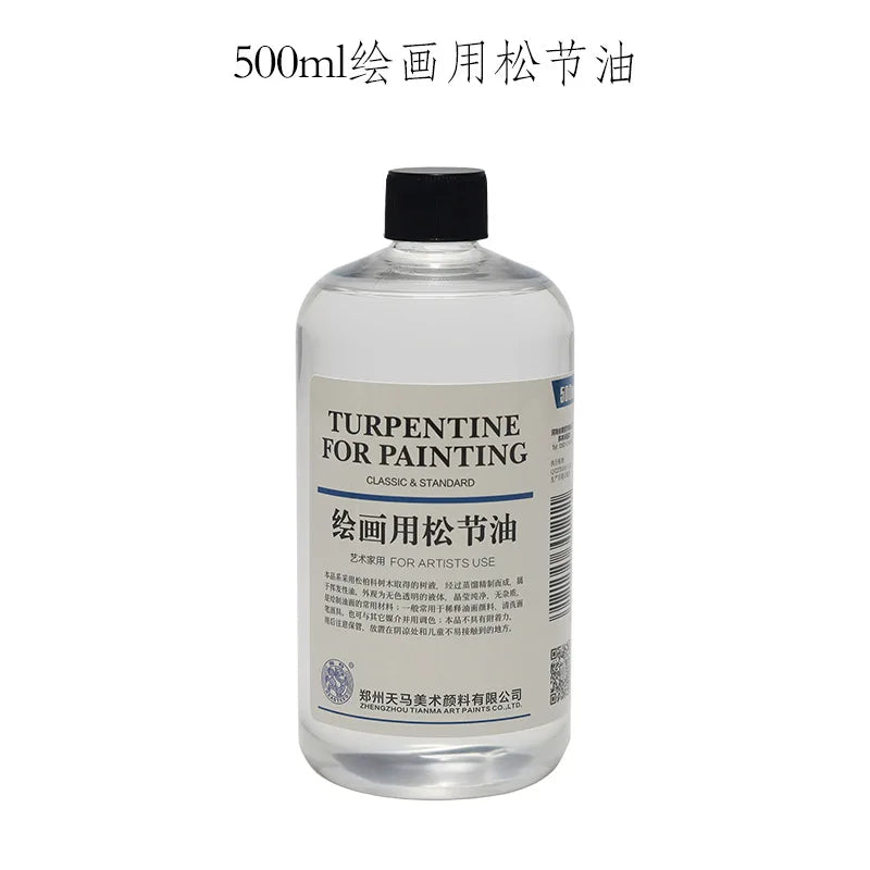 500ml Professional Oil Painting Medium Kit Varnishing Oil, Linseed & Walnut Oil for Artists - Non-Toxic Art Supplies