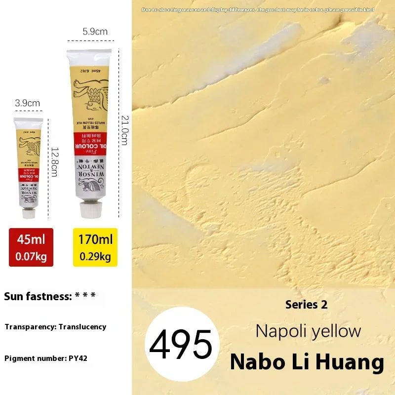 170ml Large Tubes Oil Paint Non-Toxic Excellent Tinting Strength Mixable for Canvas Painting Artists Beginners DIY Art Supplies
