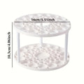 360° Rotating Brush Holder - White Plastic