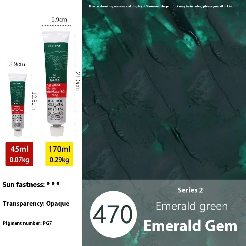 170ml Large Tubes Oil Paint Non-Toxic Excellent Tinting Strength Mixable for Canvas Painting Artists Beginners DIY Art Supplies