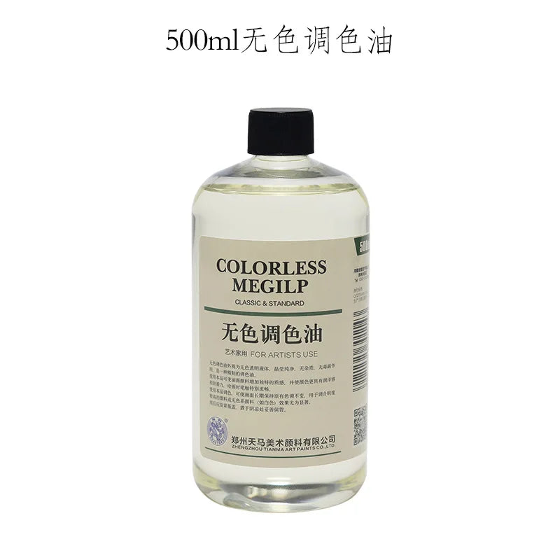 500ml Professional Oil Painting Medium Kit Varnishing Oil, Linseed & Walnut Oil for Artists - Non-Toxic Art Supplies