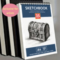35-Sheet Spiral-Bound Art Sketchbook – Artist-Exclusive Blank Drawing Book |   Ideal for Sketching Pencils, Colored Pencils & Har [Likely Incomplete, Needs Context to Complete Accurately]