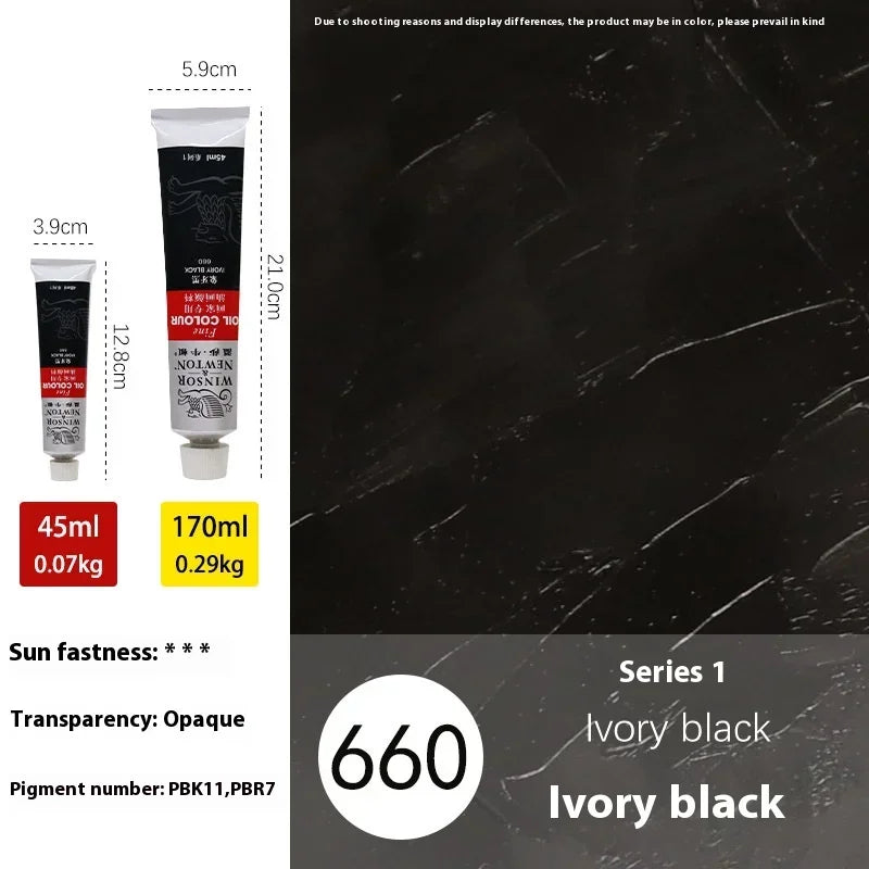 170ml Large Tubes Oil Paint Non-Toxic Excellent Tinting Strength Mixable for Canvas Painting Artists Beginners DIY Art Supplies