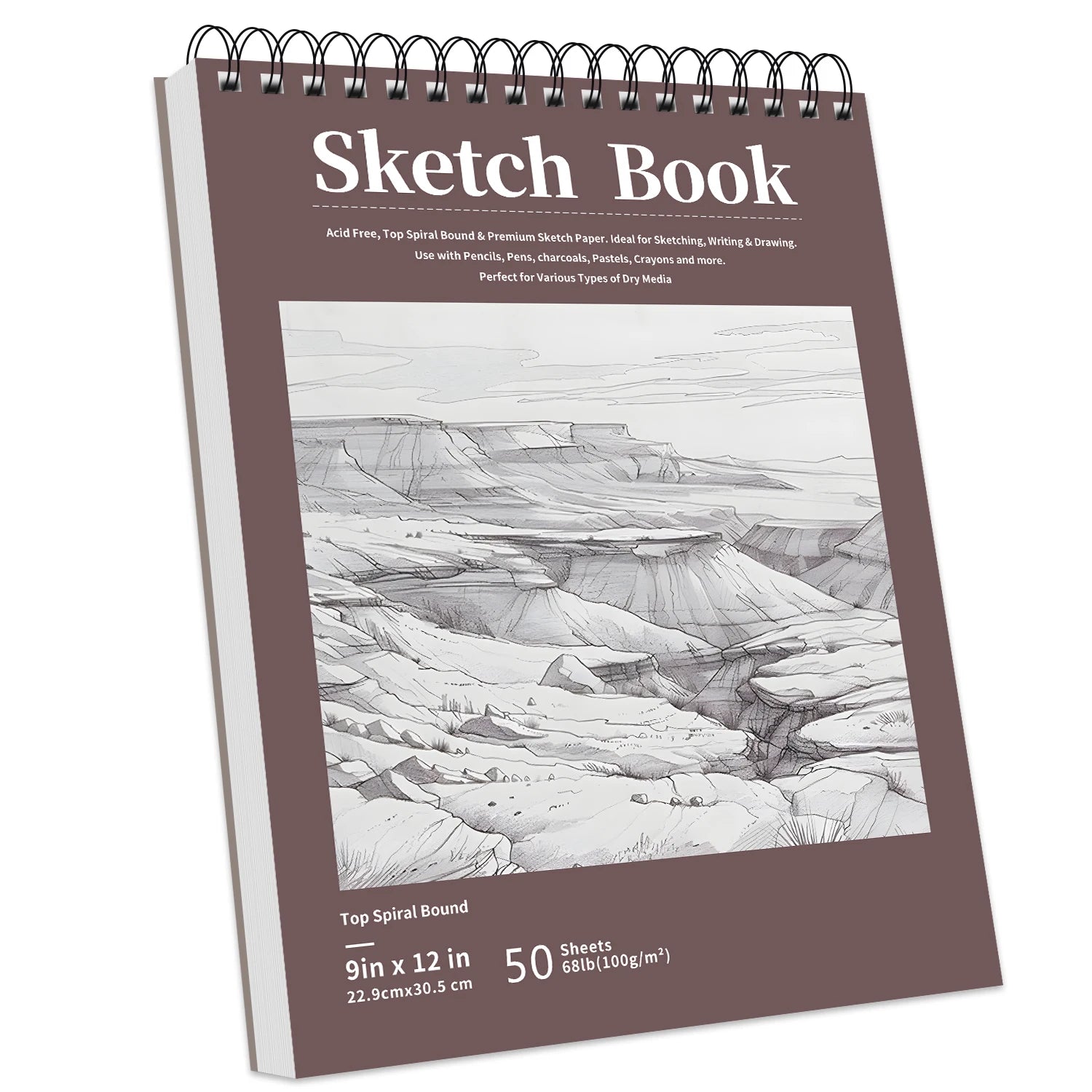 9" x 12" Top Spiral Sketchbook