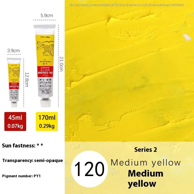 170ml Large Tubes Oil Paint Non-Toxic Excellent Tinting Strength Mixable for Canvas Painting Artists Beginners DIY Art Supplies