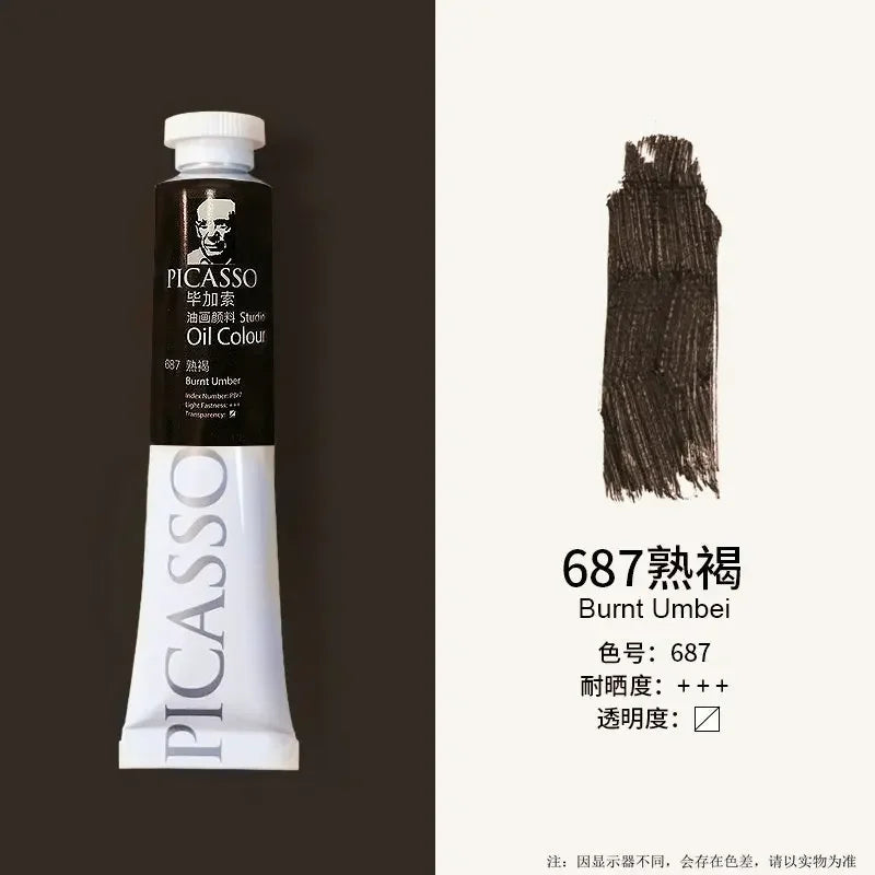 Phoenix 50ml/tube Oil Paint Quick Drying High Saturation with Creamy Texture and Consistency for Artists, Students, Beginers