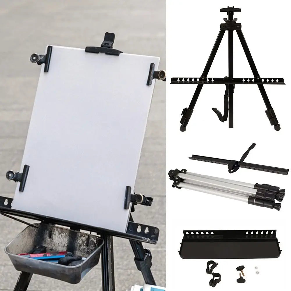 Adjustable Sketch Easel Black Silver
