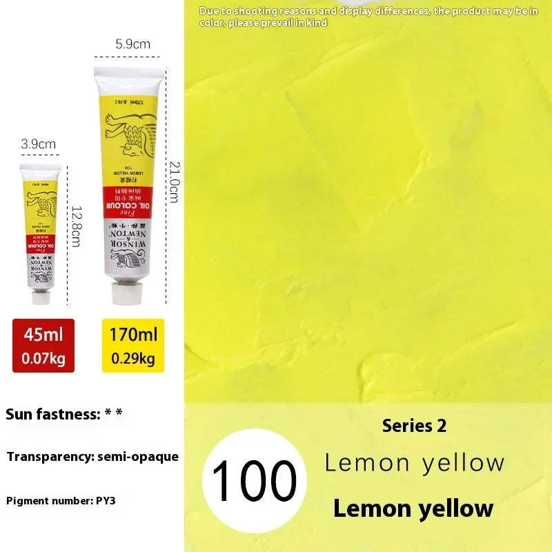 170ml Large Tubes Oil Paint Non-Toxic Excellent Tinting Strength Mixable for Canvas Painting Artists Beginners DIY Art Supplies