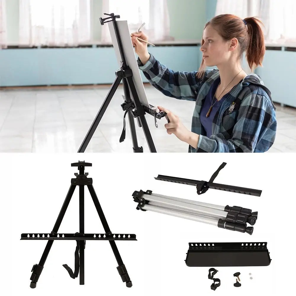 Adjustable Sketch Easel Black Silver