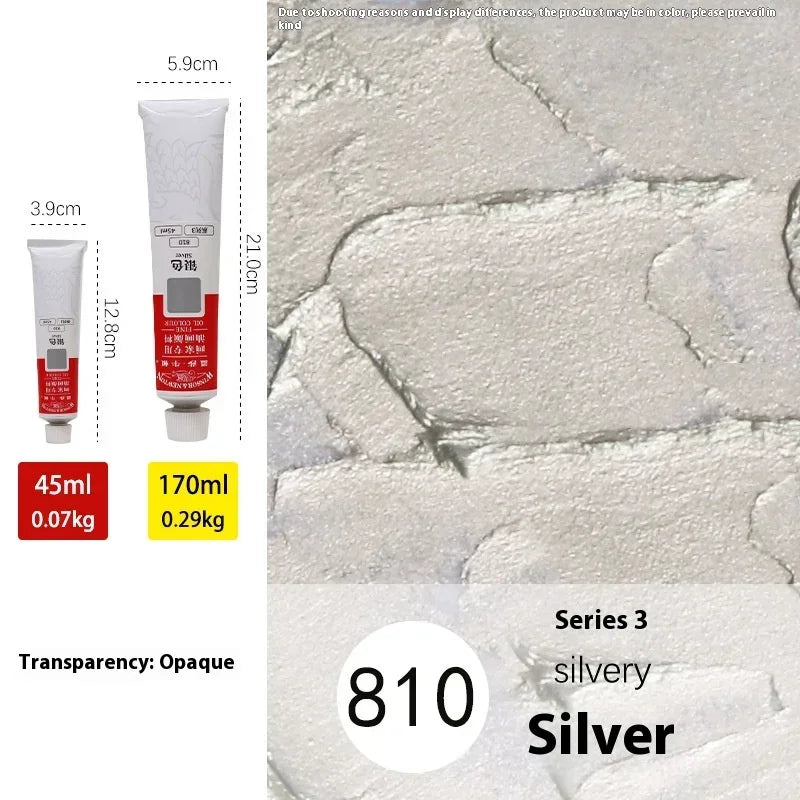 170ml Large Tubes Oil Paint Non-Toxic Excellent Tinting Strength Mixable for Canvas Painting Artists Beginners DIY Art Supplies