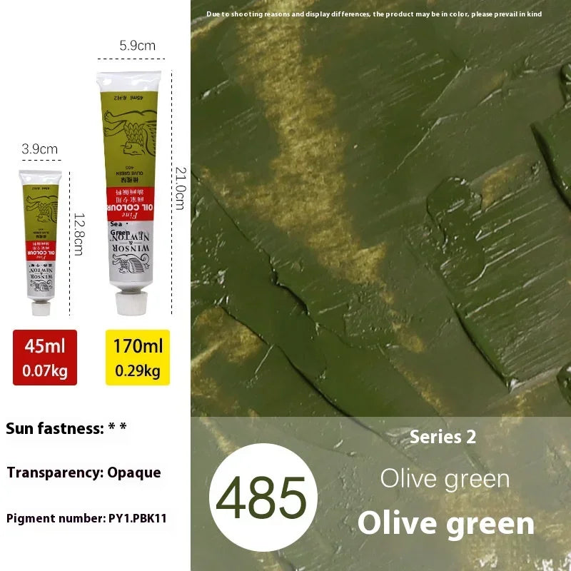 170ml Large Tubes Oil Paint Non-Toxic Excellent Tinting Strength Mixable for Canvas Painting Artists Beginners DIY Art Supplies