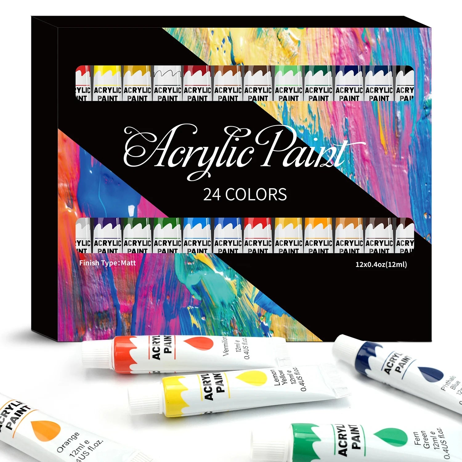 Acrylic Paints Set (12 or24 Colors)