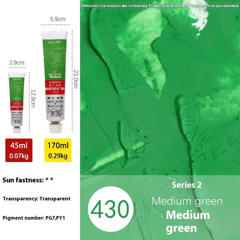 170ml Large Tubes Oil Paint Non-Toxic Excellent Tinting Strength Mixable for Canvas Painting Artists Beginners DIY Art Supplies