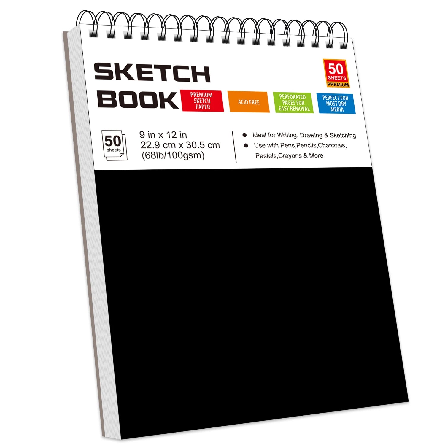 9" x 12" Top Spiral Sketchbook