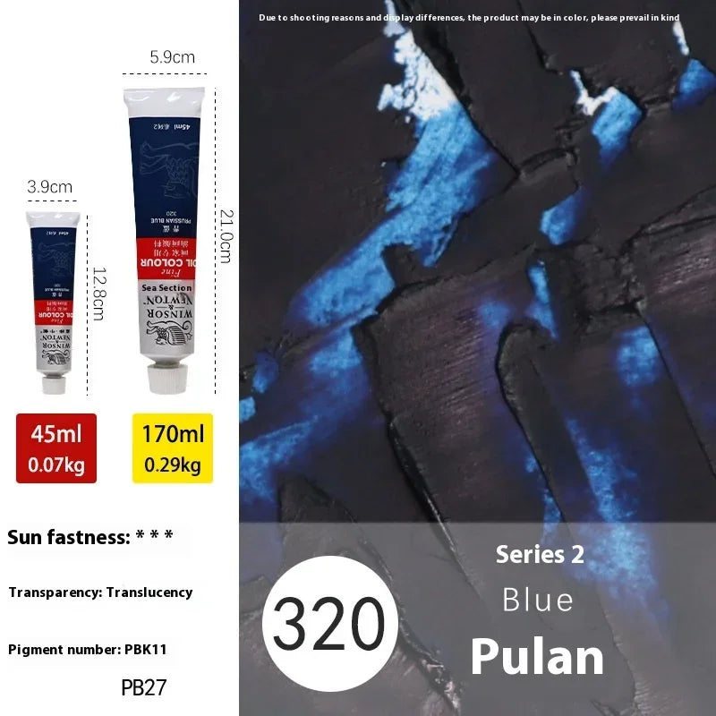 170ml Large Tubes Oil Paint Non-Toxic Excellent Tinting Strength Mixable for Canvas Painting Artists Beginners DIY Art Supplies