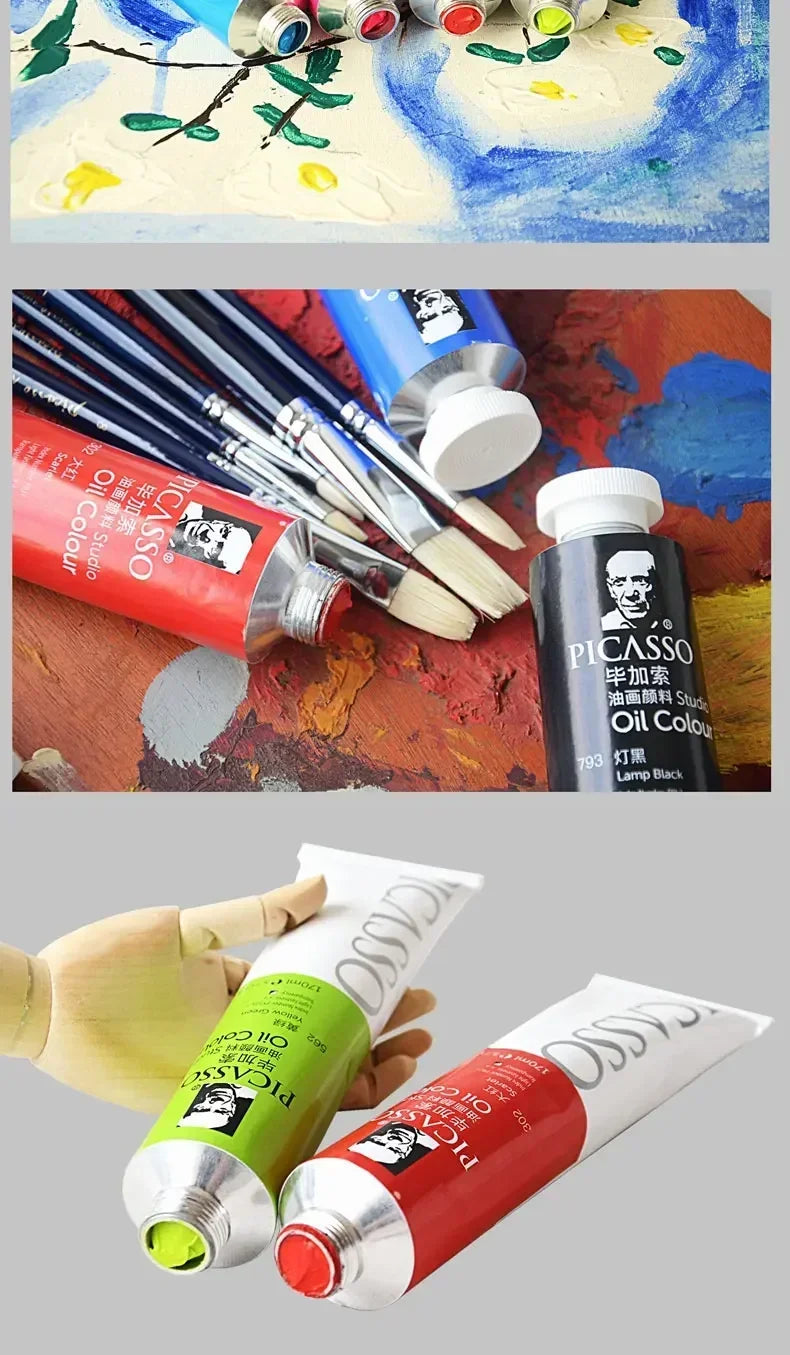 Phoenix 50ml/tube Oil Paint Quick Drying High Saturation with Creamy Texture and Consistency for Artists, Students, Beginers