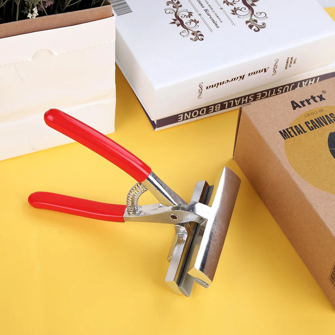 Art Alloy Canvas Stretching Pliers Spring Handle for Stretcher Bars Artist Framing Tool 12CM Width Red Shank Oil Painting Tool