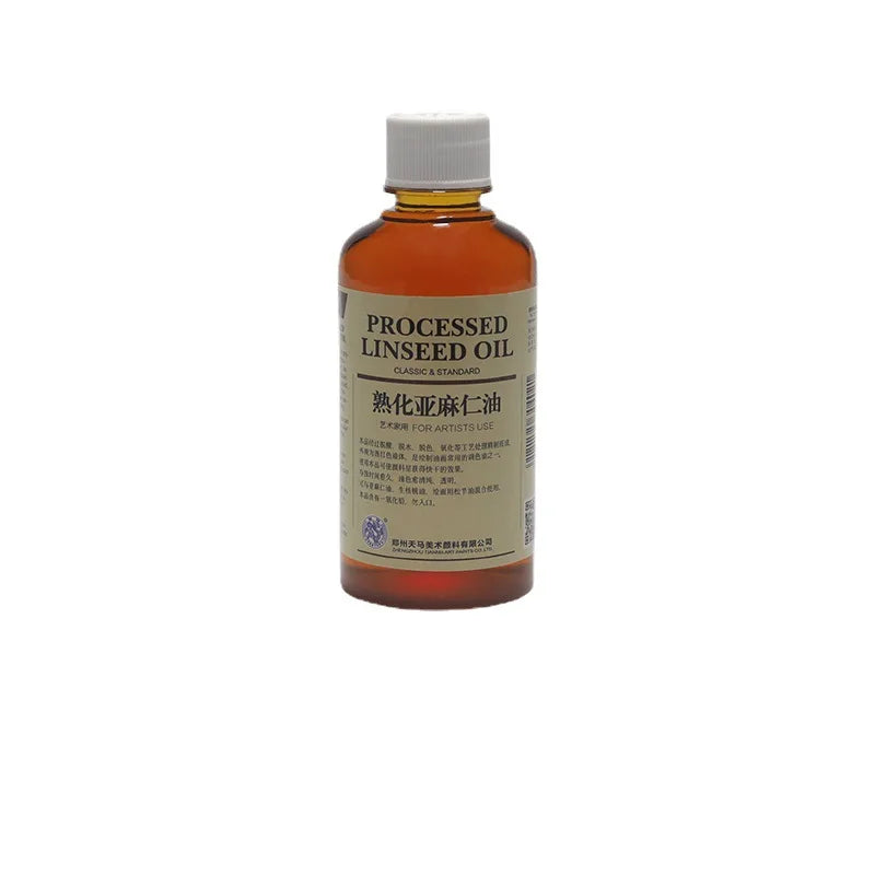 500ml Professional Oil Painting Medium Kit Varnishing Oil, Linseed & Walnut Oil for Artists - Non-Toxic Art Supplies