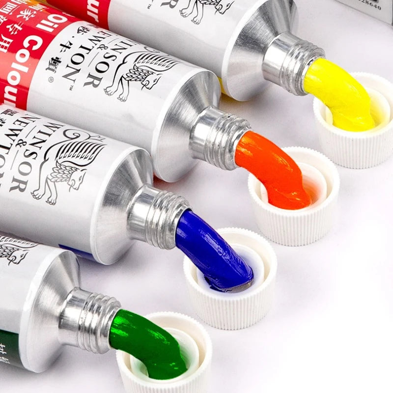 170ml Large Tubes Oil Paint Non-Toxic Excellent Tinting Strength Mixable for Canvas Painting Artists Beginners DIY Art Supplies
