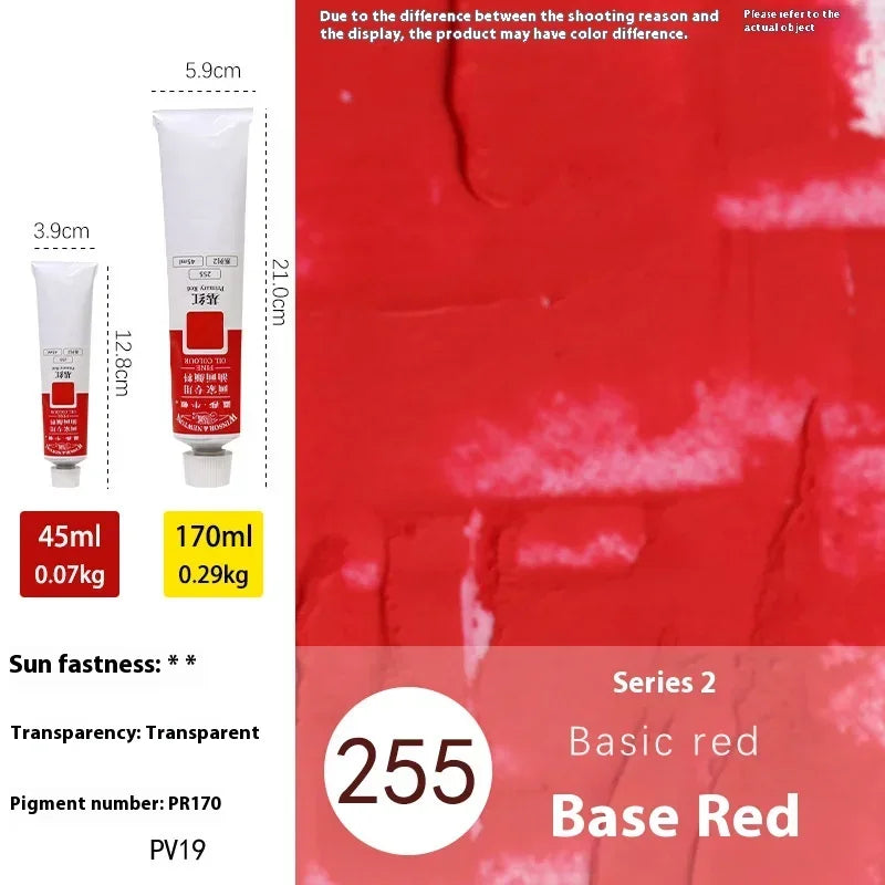 170ml Large Tubes Oil Paint Non-Toxic Excellent Tinting Strength Mixable for Canvas Painting Artists Beginners DIY Art Supplies