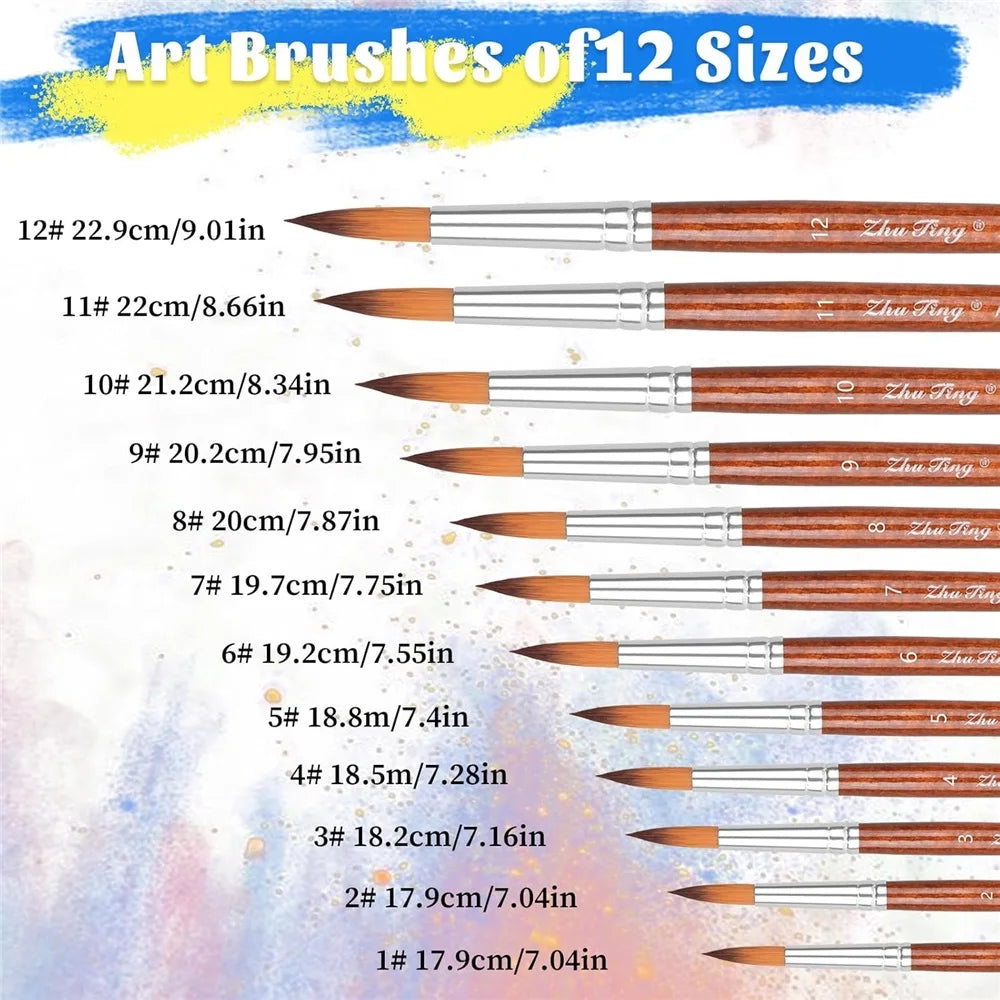 Paint Brushes 12pcs Set