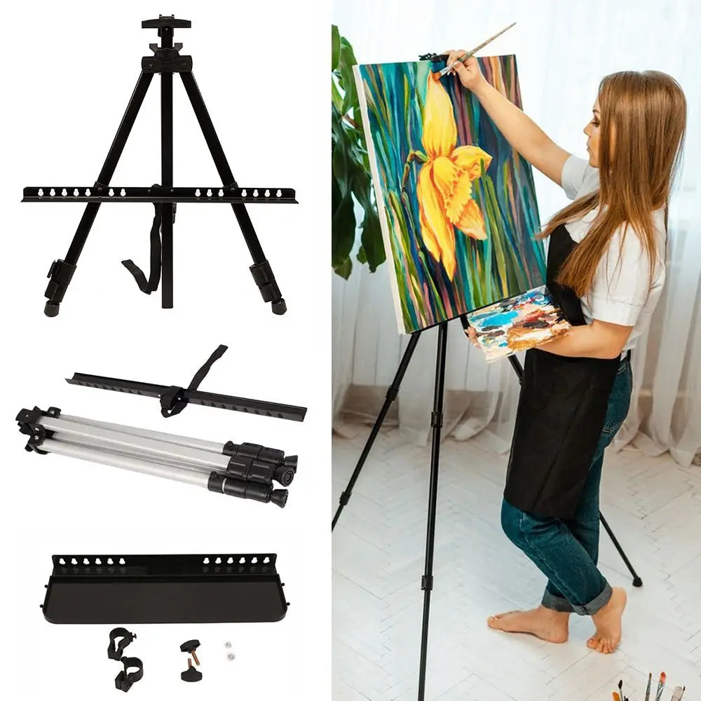 Adjustable Sketch Easel Black Silver