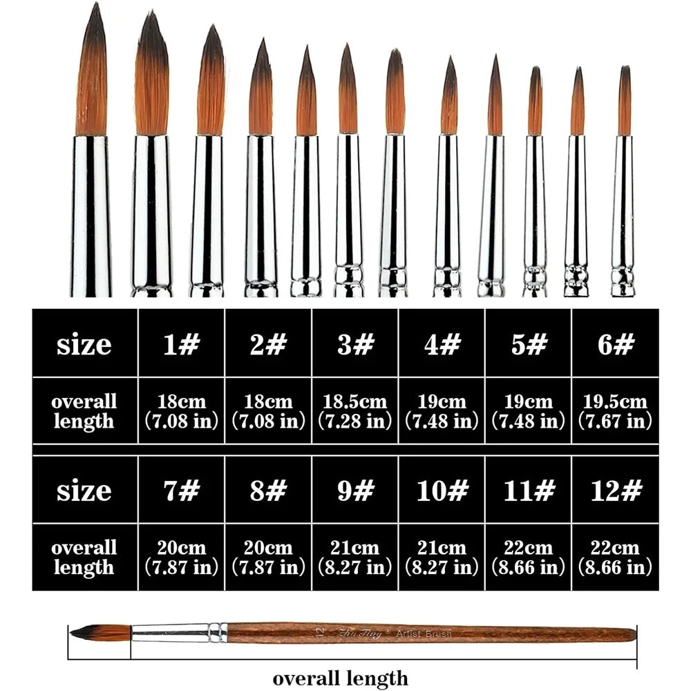 Paint Brushes 12pcs Set