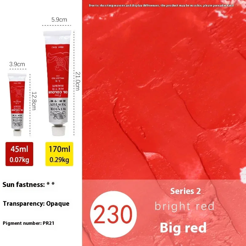 170ml Large Tubes Oil Paint Non-Toxic Excellent Tinting Strength Mixable for Canvas Painting Artists Beginners DIY Art Supplies