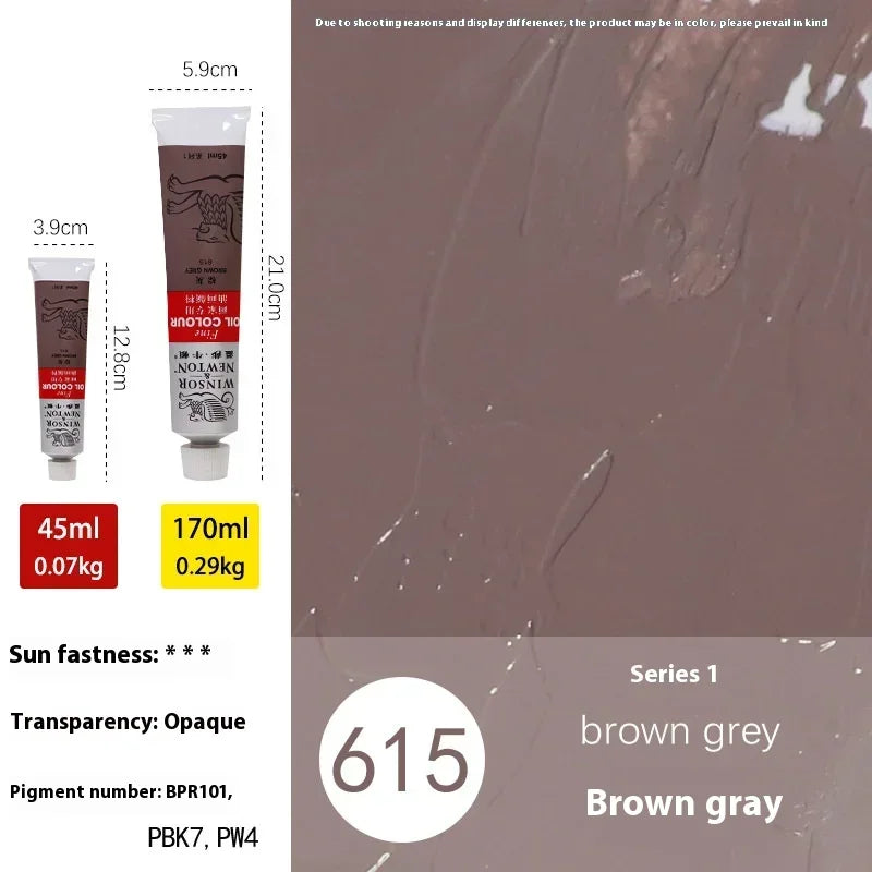 170ml Large Tubes Oil Paint Non-Toxic Excellent Tinting Strength Mixable for Canvas Painting Artists Beginners DIY Art Supplies