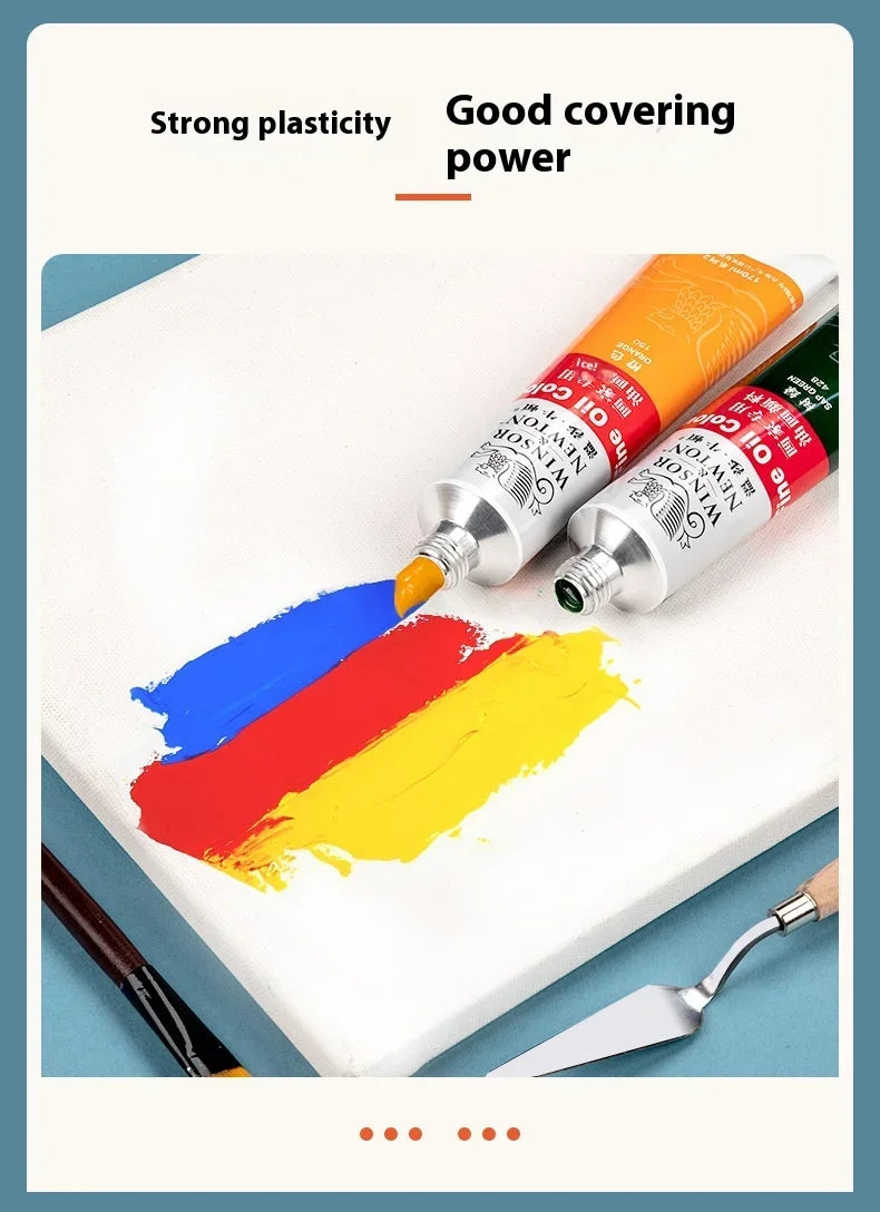 170ml Large Tubes Oil Paint Non-Toxic Excellent Tinting Strength Mixable for Canvas Painting Artists Beginners DIY Art Supplies