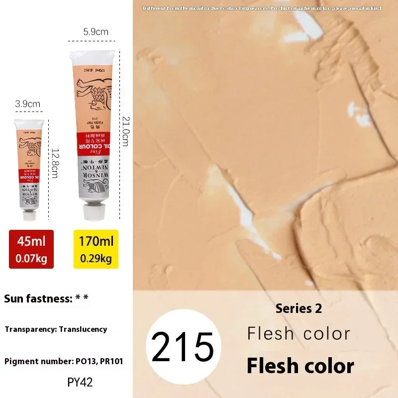 170ml Large Tubes Oil Paint Non-Toxic Excellent Tinting Strength Mixable for Canvas Painting Artists Beginners DIY Art Supplies