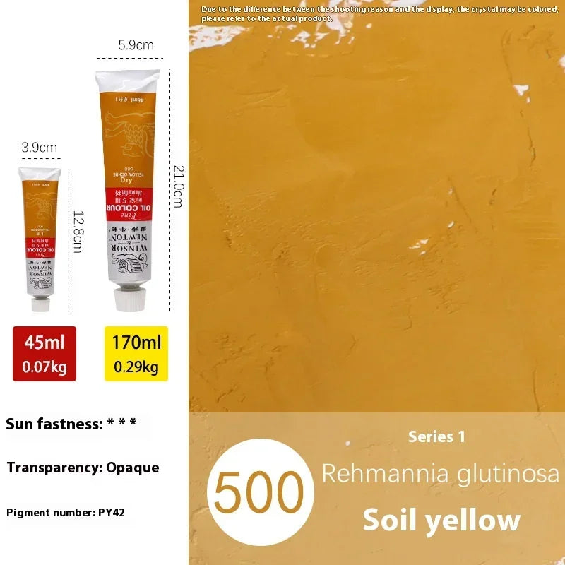 170ml Large Tubes Oil Paint Non-Toxic Excellent Tinting Strength Mixable for Canvas Painting Artists Beginners DIY Art Supplies