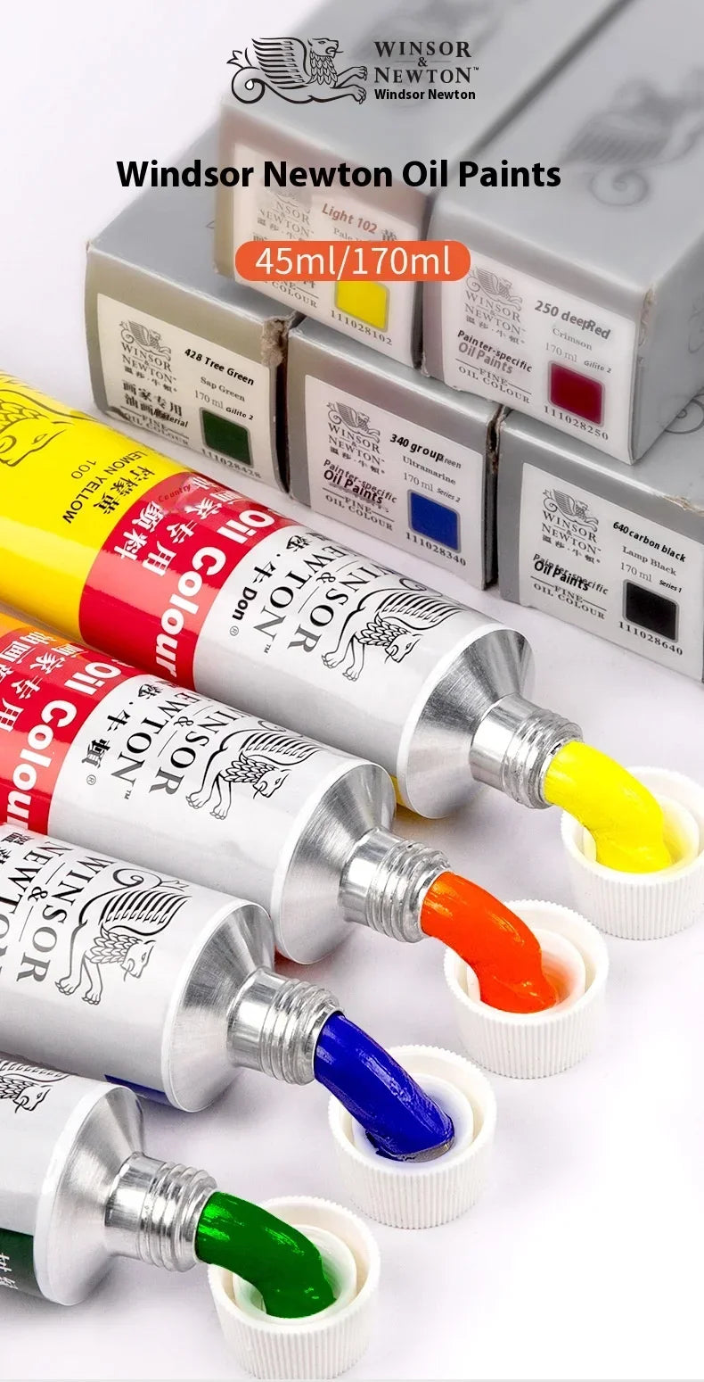 170ml Large Tubes Oil Paint Non-Toxic Excellent Tinting Strength Mixable for Canvas Painting Artists Beginners DIY Art Supplies