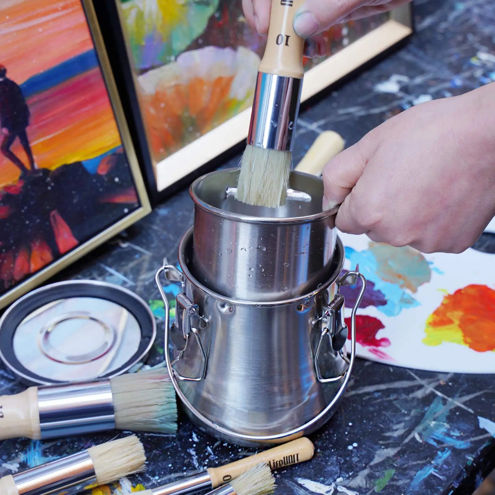 Stainless Steel Paint Brush Cleaner