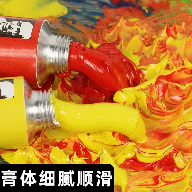 Phoenix 50ml/tube Oil Paint Quick Drying High Saturation with Creamy Texture and Consistency for Artists, Students, Beginers