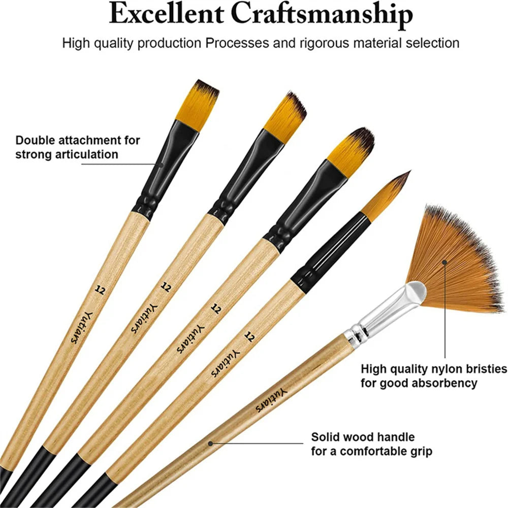 Premium Nylon Bristle Brush Set
